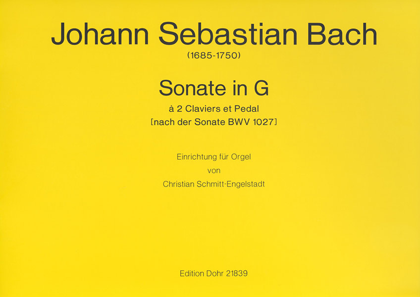Bach Sonate BWV 1027